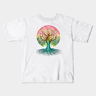 Tree of Life Earth Day Tshirt – Vibrant Nature Connection Top Kids T-Shirt